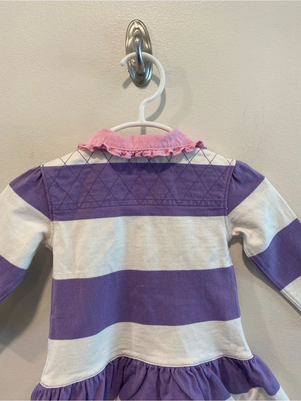 Ralph Lauren Rugby dress in size 12 months  Sweet pink collar